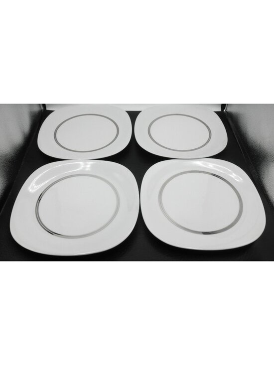 BLOCK Other - Rings by Block (Transitions) 10 Inch Square Dinner Plate Set of 4 Pattern BLORIN